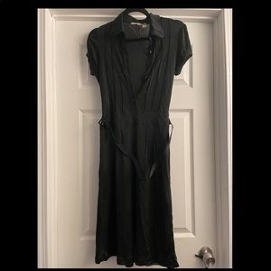 Mango Midi Black Dress with velvet belt